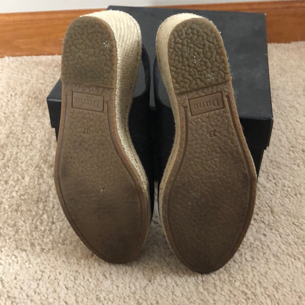 Dune London Black Canvas Espadrille Wedge Slingbacks - Picture 6 of 7